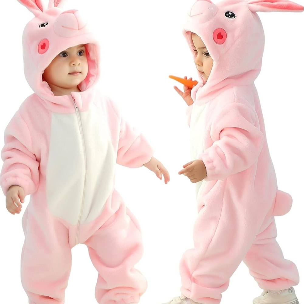 Charming Pink Bunny Costume for Kids